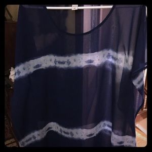 Old Navy, navy blue, chiffon top